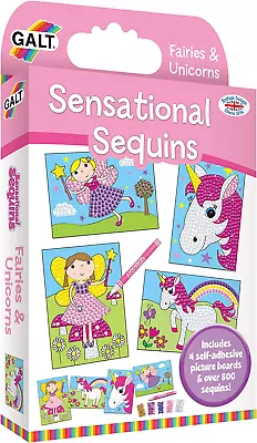 Galt Toys Sensational Sequins Fairies And Unicorns Craft Kit For Kids Ages 6 • £18.34