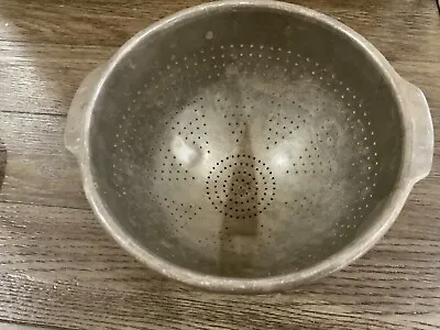 Vintage Metal Colander 9 X 5 1/2 Footed With Handles • $14.99