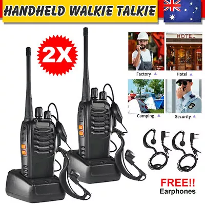 $36.95 • Buy 2pcs Walkie Talkie BF-888S Handheld Two-Way Radio Radio 16 Channel Rechargeable