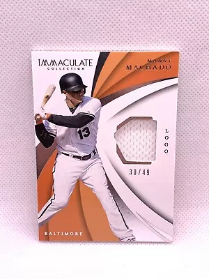 2018 Panini Immaculate Manny Machado Logo Game-Used Patch #'D /49 Orioles NM • $2.49