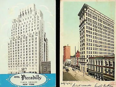 1900-20 Hotel Piccadilly Times Square New York City/Memphis Trust Postcards-Y-67 • $23