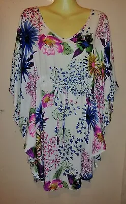 Ladies Size S/M NAKED SAINT Floral Kaftan Top • $12