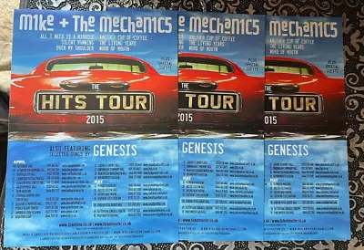 MIKE AND THE MECHANICS - 3 X A5 CONCERT FLYERS BUNDLE - 2015 Great Deal!! • £1.20