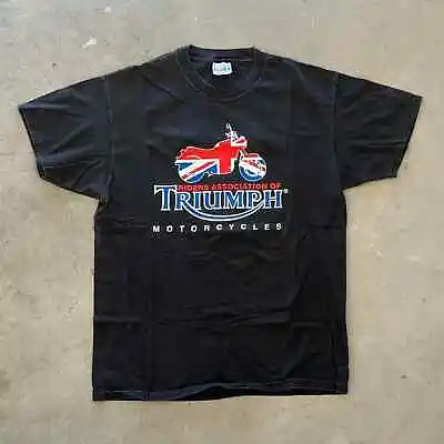 Vintage Y2K Triumph Motorcycles Biker Association T-Shirt • $17.99