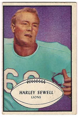 Harley Sewell 1953 Bowman Football Card #58 VG • $18
