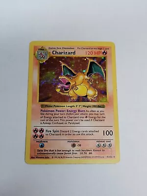 $370 • Buy Pokémon TCG Charizard Base Set 4/102 Holo Shadowless Holo Rare