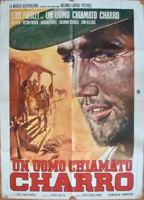 CHARRO! ELVIS PRESLEY Italian 2F Movie Poster 39x55 WESTERN 69 FRANCO PICCHIONI • $300