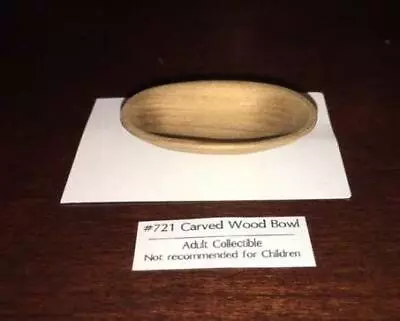 Miniature Dollhouse 1:12 Scale Carved Wood Oval Bowl -  Sir Thomas Thumb - 721 • $15.99