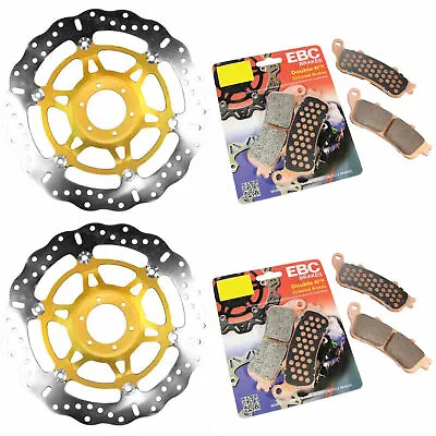 EBC Brakes XC Disc & HH Sintered Pad Front Brake Kit Fits Kawasaki ZZR1400 2011 • £367.99