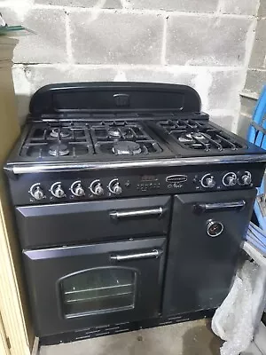 Rangemaster 90 Cooker  90cm Dual Fuel Range Cooker - Black • £650