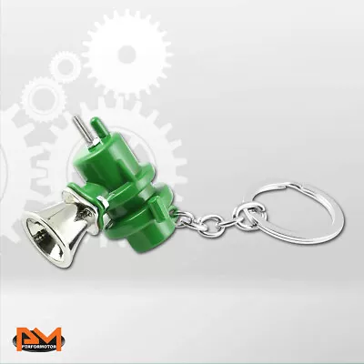 Turbocharger Blow Off Valve Bov Style Car Keychain Alloy Keyring Key Fob Green • $5.89