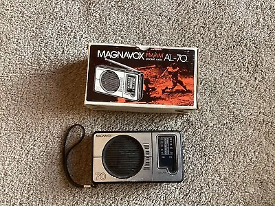 Magnavox AL-70 AM / FM Portable Pocket Radio - W/Box Non Working Used • $7