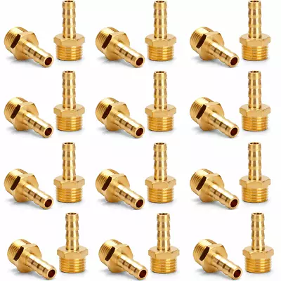 15-Pack Air Hose Fittings 1/4  Barb X 1/4  NPT Male Pipe Fittings Adapter 15PCS • $16.99