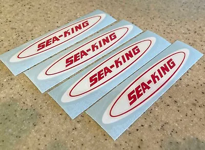 Sea-King Vintage Boat Trailer Decals 6  Red And White Vinyl 4-Pk + FREE Shipping • $14