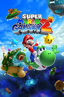 Super Mario Galaxy 2 Nintendo Wii Premium POSTER MADE IN USA - MAR044 • $15.48