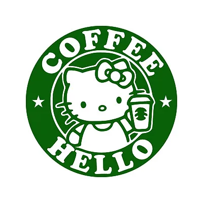 Hello Kitty Coffee Decal 3m Sticker Usa Vehicle Car Truck Window For Starbucks • $69.99