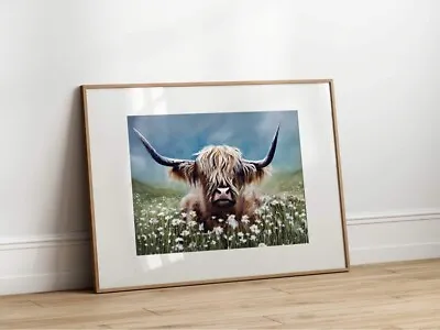 Highland Cow Print  Animal Print  Picture Home Decor Highland Cow Wall Art • £5.50