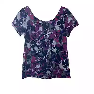 Thakoon For Target Womens Tan Purple  Gray Print Blouse Size Small • $9.99