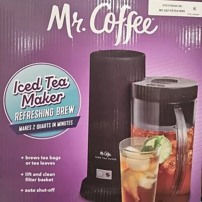 Mr. Coffee 2-Quart Iced Tea Maker Black 2-IN-1 Fast Brew BPA Free Pitcher   • $48.99