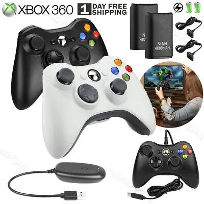 Wireless & Wired Controller For Xbox 360 / Windows 7 8 10 11 PC Gamepad Joystick • $12.89