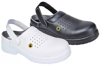 Portwest Compositelite™ ESD Perforated Safety Clog Lightweight SB AE FC03 • £27.45