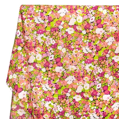 Floral Medley Broadcloth 60  Printed Fabric By The Yard • $9.99