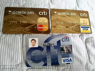 Brasil - Citibank - Visa Card / MasterCard- Lot 3 Cards • $35