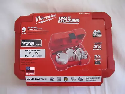 Brand New! Milwaukee Hole Dozer  Large Diameter Hole Saw Kit 9Pc • $44.95