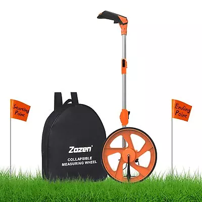 Distance Measuring Wheel With Marking Flags Measure Wheel Collapsible Indust... • $58.43