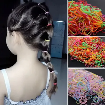 1000 Mini Multiclor Hair Elastic Rubber Bands Braids Braiding Plaits Small Bands • $1.69