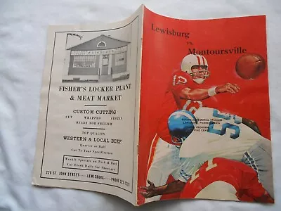 LEWISBURG HS GREEN DRAGONS Vs. MONTOURSVILLE  FOOTBALL PROGRAM OCTOBER 131973 • $16