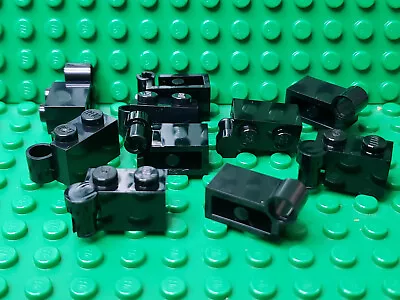 ** 5 CT LOT ** Lego NEW Black 1 X 2 Top & Bottom Swivel Bricks Lot Of 5 Pairs • $1.49