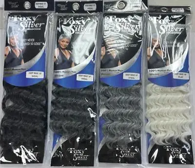 Foxy Silver Human Blend Weave Hair DEEP WAVE (SALT & PEPPER) • $19.99