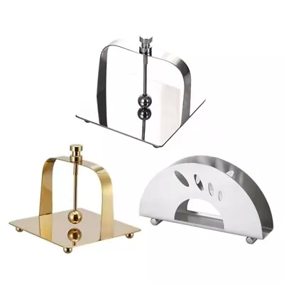 Stainless Steel Napkin Holder Freestanding Paper Napkin Tissue Dispenser • £13.48