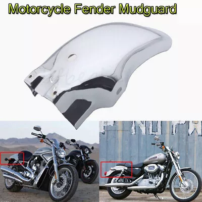 Metal Rear Fender Motorcycle Mudguard Chrome For Cruiser Bobber Cafe Racer Honda • $52.26