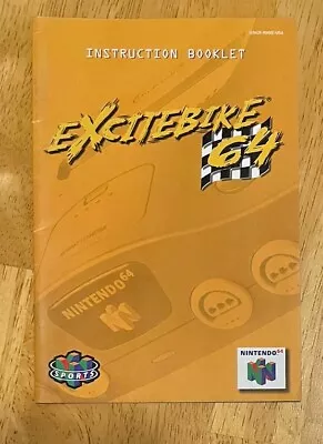 Excitebike 64 N64 Instruction Manual • $9.49