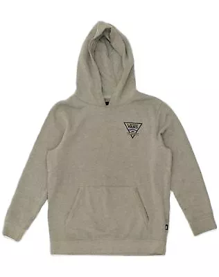 VANS Womens Graphic Hoodie Jumper UK 14 Large Grey Cotton TT03 • £10.43