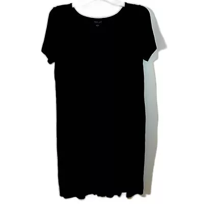 J. Jill Wearever Collection Black Short Sleeve T-Shirt Dress Minimalist XS • $14.99