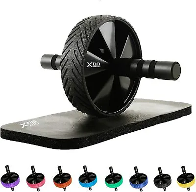 XN8 Ab Wheel Exercise Roller With Knee Mat Abdominal Core Strength Gym Fitness • £7.99