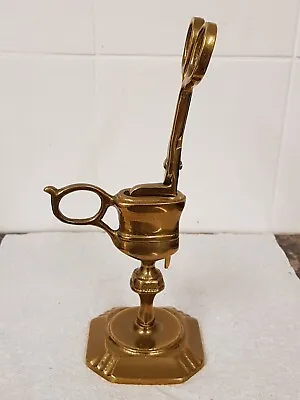 £20 • Buy Vintage Italianate Solid Brass Scissor Action Candle Snuffer With Stand 7.5 