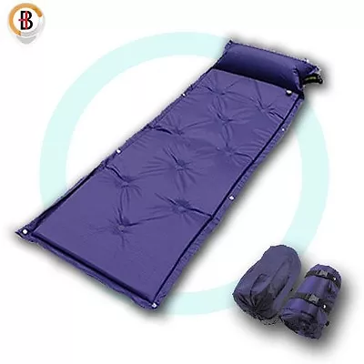 Self Inflating Mattress Camping Hiking Airbed Mat Sleeping With Pillow Bag Camp • $24.99