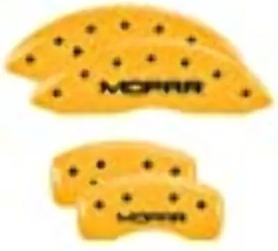 MGP Brake Caliper Covers MOPAR Yellow Powder Coat Finish Set Of 4 • $202.49