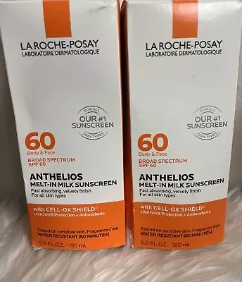 2 X La Roche-Posay Anthelios 60 MELT IN Sunscreen SPF 60 5.0 Fl. Oz. EXP12/24 • $26.99