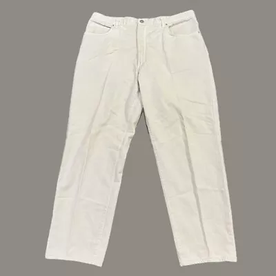 VJC Versace Jeans Couture Ivory White Regular Straight Jeans Size 36x30 • $37.65