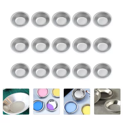 Stainless Steel Pallet Small Round Tray For Watercolors & Makeup Mixing • £8.18