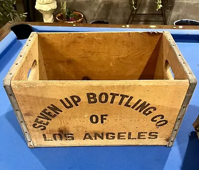 Vintage 7up Bottling Co. Los Angeles Wooden Crate 1971 • $75