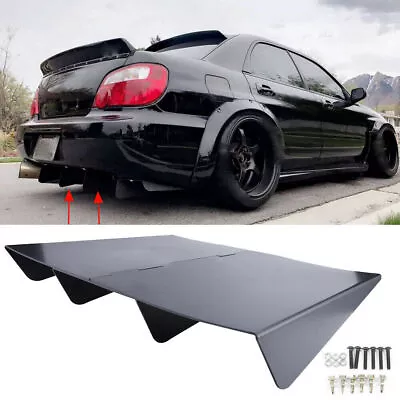 For Subaru WRX STI Rear Diffuser 4 Fins Bumper Splitter Chin Spoiler Lower Lip • $36.79