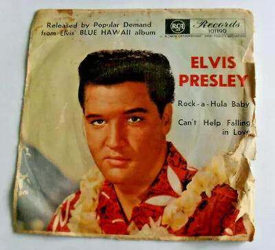 Elvis Presley Rock A Hula Baby Blue Hawaii Retro Import Rock 60's 7  Single & PS • $54.99