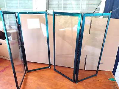 Vintage Original  Bi-fold  Glass Panels Fire Place Screens • $105
