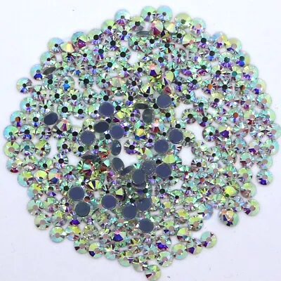 Hot Fix Glass Rhinestones Diamante DMC Flat Iron On Beads Nail Art Craft Project • £3.99